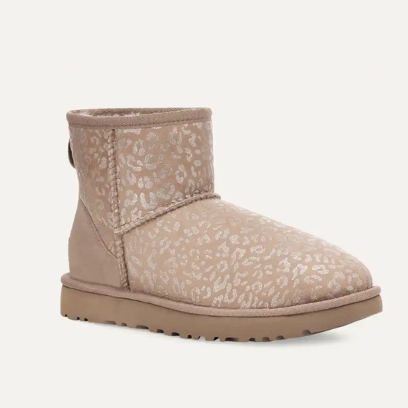 UGG Beige Leopard Print Boots - Picture 2 of 6